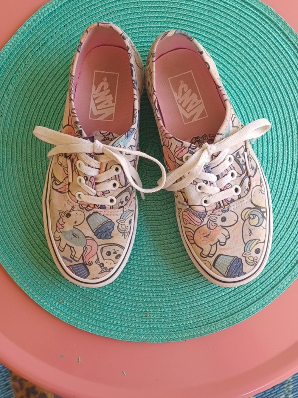 Vans -  Rare Unicorn Donut Cupcake Sneakers/Board Shoes  Size 5.5